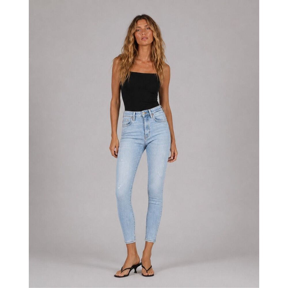 NWT Zara The 80’s High Waist Skinny Jeans Montauk Blue Light Wash Size 34 US 2 (